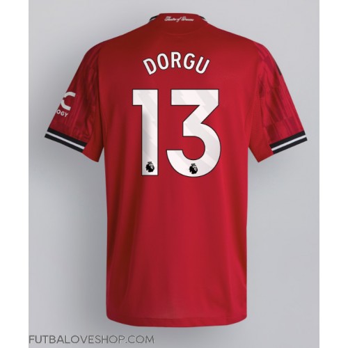 Dres Manchester United Patrick Dorgu #13 Domáci 2025-26 Krátky Rukáv